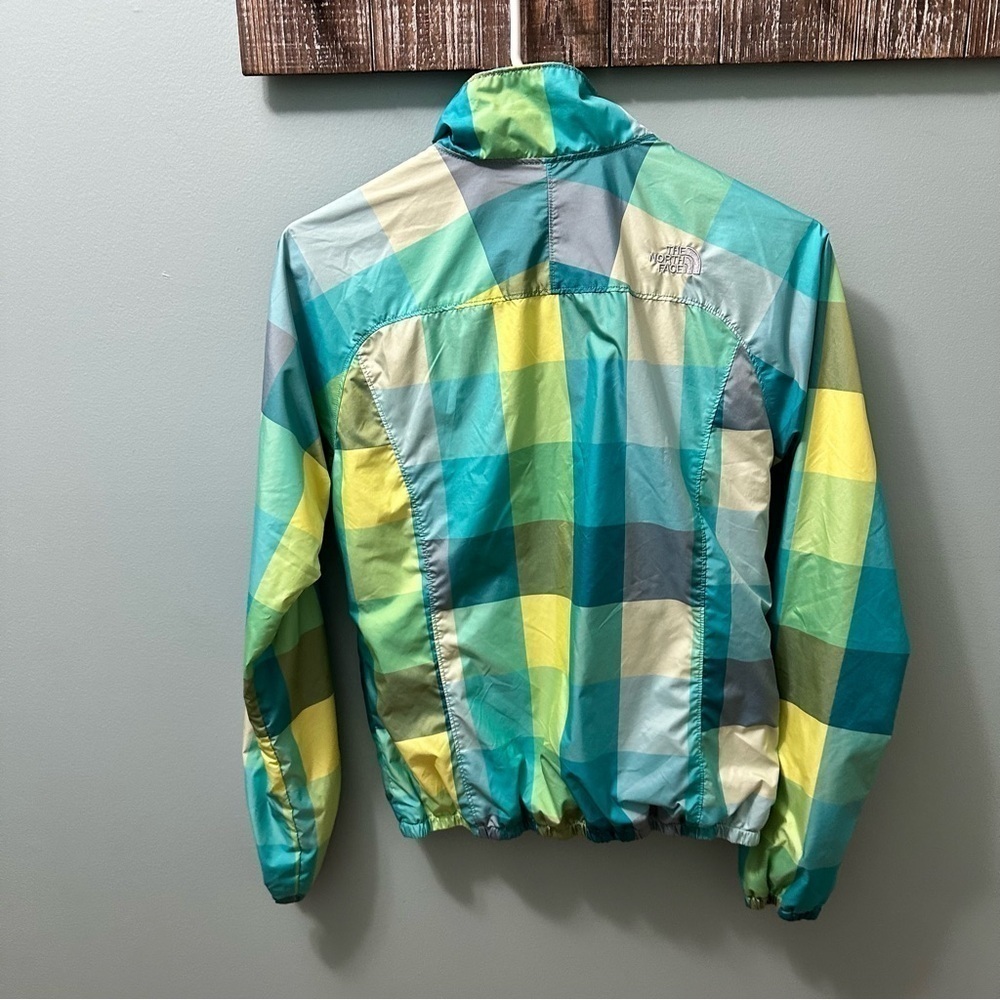 The North Face colorful plaid checker wind breaker jacket women’s XS - Picture 7 of 12